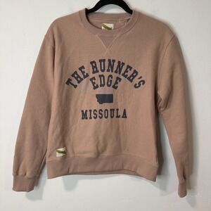 Tracksmith Womens Sweatshirt XS Tan Runners Edge Missoula Crewneck